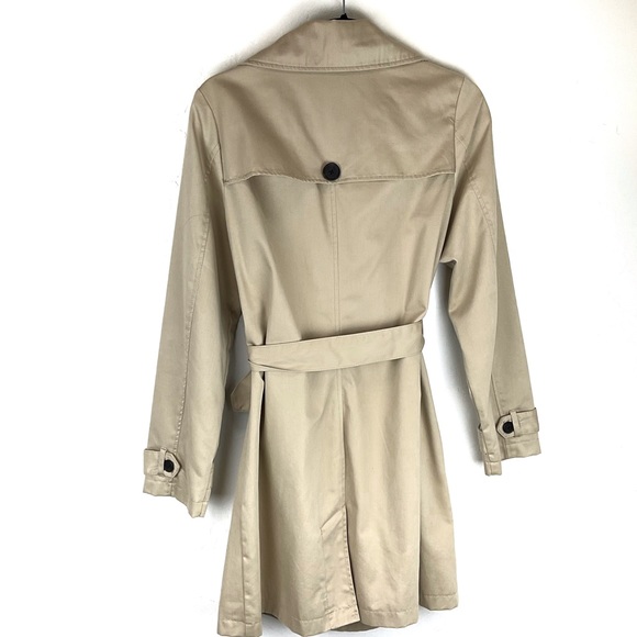 Merona Double Brested Trench Coat, Khaki - Picture 3 of 5